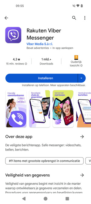 Selecteer Installeren