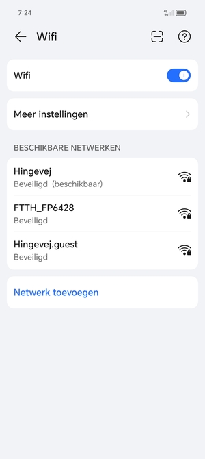 Selecteer het draadloze netwerk waarmee u verbinding wilt maken