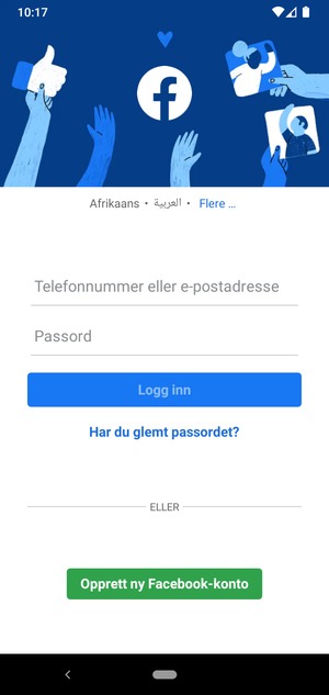 Applikasjonen er klar til bruk
