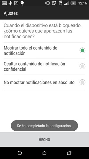 Seleccione HECHO