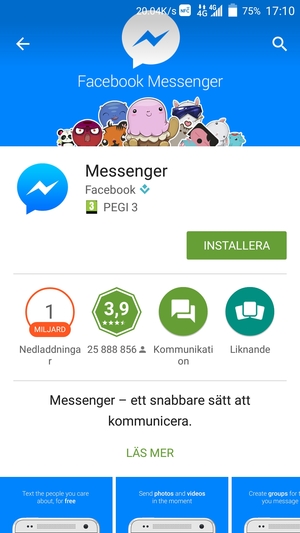Välj INSTALLERA