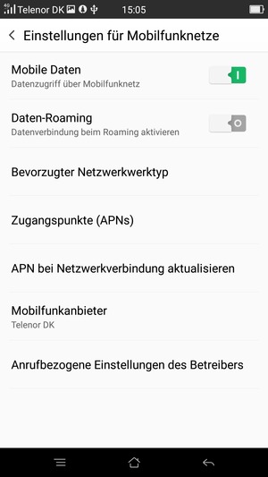 Wählen Sie Bevorzugter Netzwerkwerktyp
