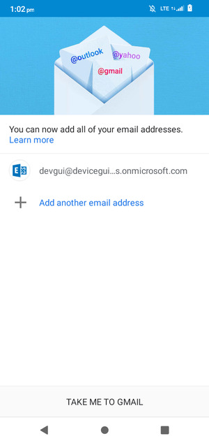 Select TAKE ME TO GMAIL