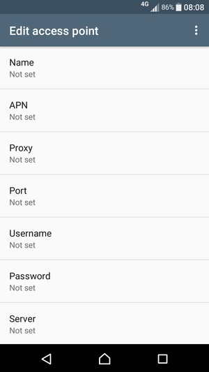 Enter MMS information