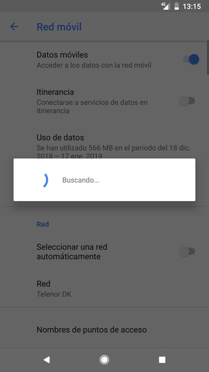 Espere a que la búsqueda termine