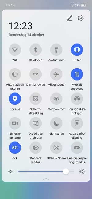 Selecteer Trillen om te veranderen naar stille modus