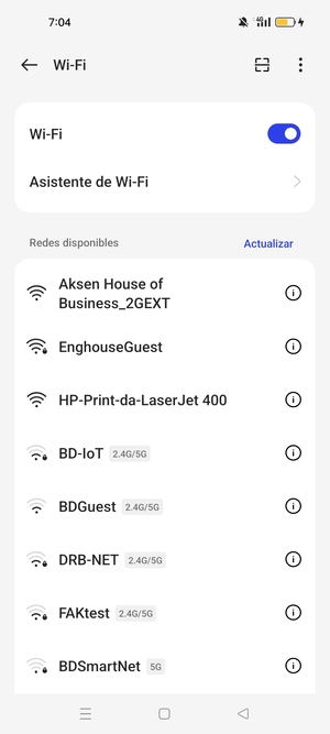Seleccione la red inalámbrica a la que desea conectarse