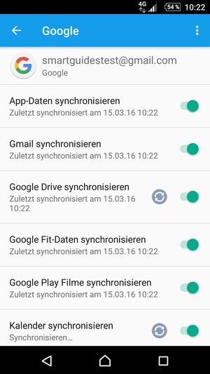 Ihre Daten werden synchronisiert