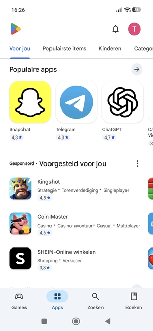 Selecteer Zoeken