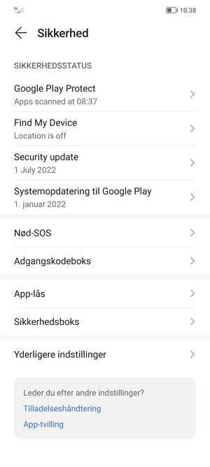 Vælg Yderligere indstillinger