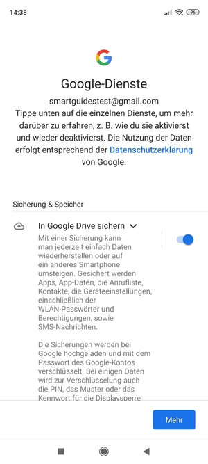 Wählen Sie Mehr