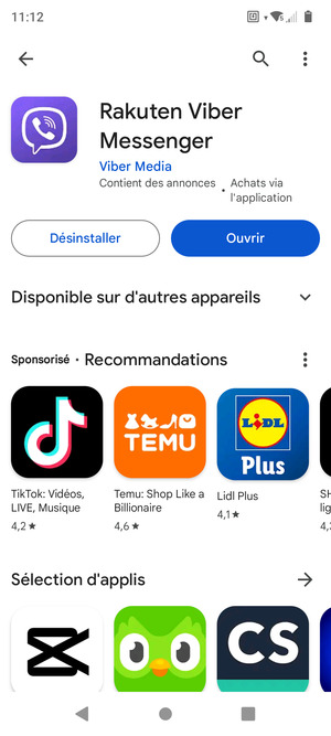 Sélectionnez Ouvrir