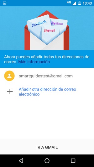 Seleccione IR A GMAIL