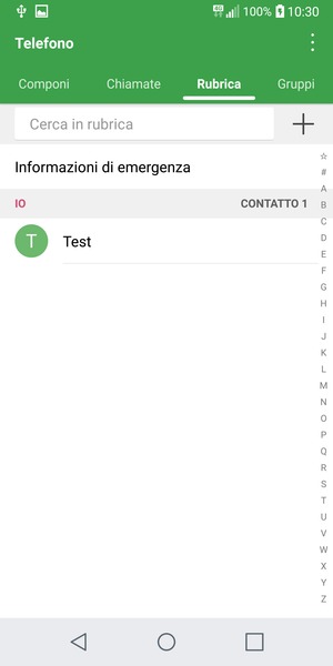 Seleziona il tasto Menu