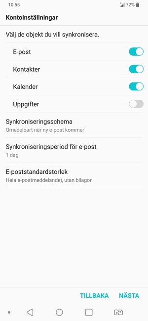Välj NÄSTA