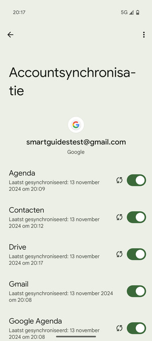 Zorg ervoor dat Contacten geselecteerd is