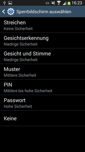 Wählen Sie Muster