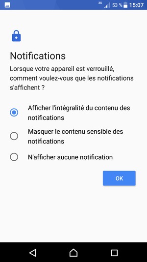 Sélectionnez votre option préférée et sélectionnez OK