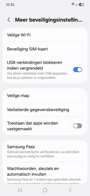 Selecteer Beveiliging SIM-kaart
