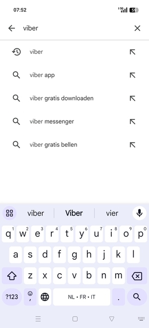 Voer de app-naam in en selecteer Zoeken