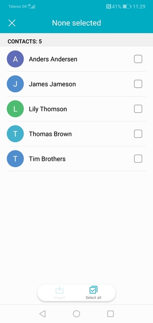 Check the Select all checkbox