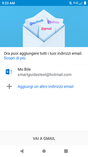 Seleziona VAI A GMAIL