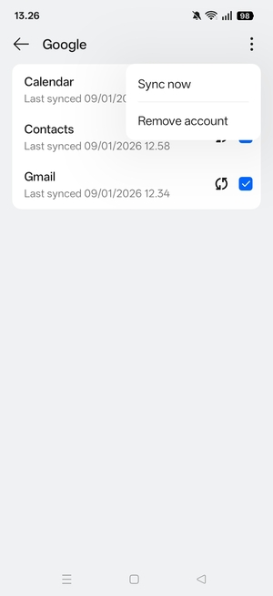 Select Sync now