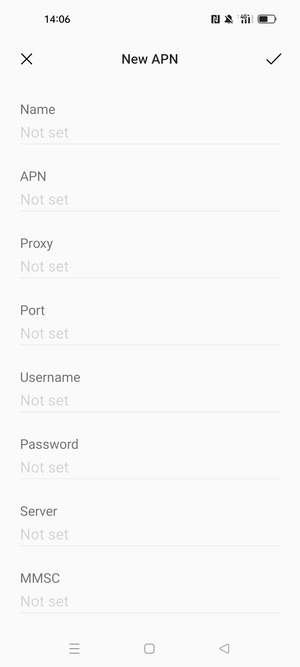 Enter Internet information