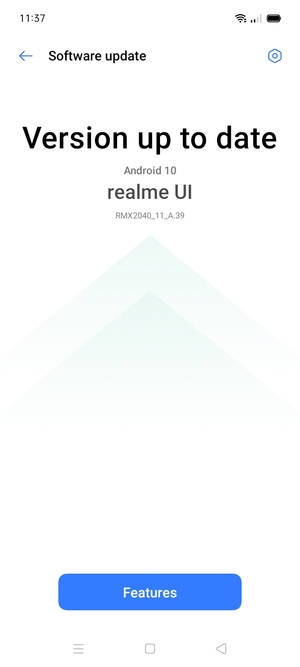 If your phone is up to date, you will see the following screen