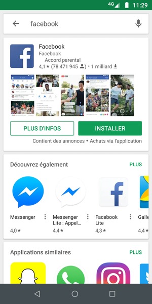 Sélectionnez l'appli