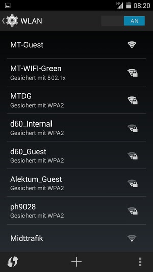 Wählen Sie das Wireless-Netzwerk, zu dem Sie eine Verbindung herstellen möchten