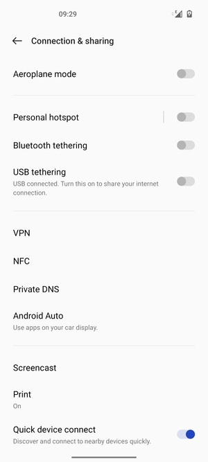 Select Personal hotspot