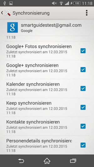 Wählen Sie Kontakte synchronisieren