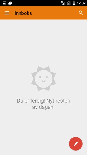 Kontoen er klar til bruk