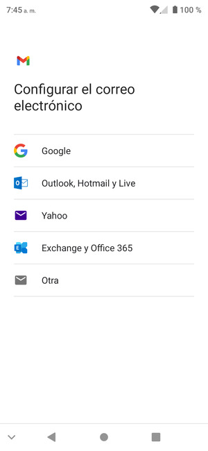 Seleccione Exchange y Office 365
