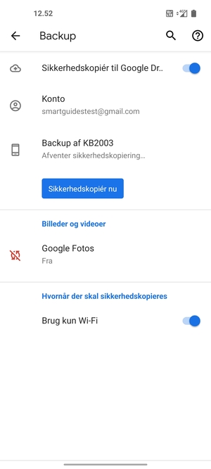 Vælg Konto