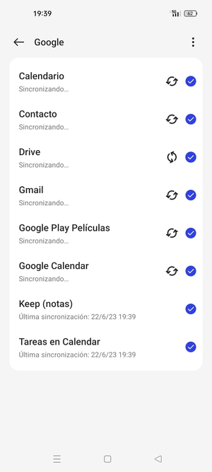 Su información será sincronizada