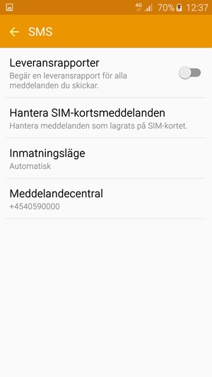 Välj Meddelandecentral