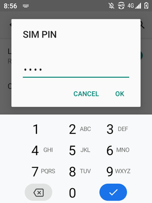 Enter your New SIM PIN and select OK