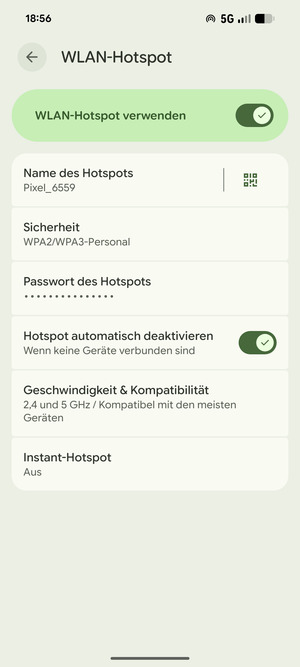 Ihr Handy ist jetzt für die Verwendung als Modem eingerichtet