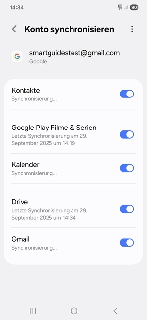 Ihre Daten werden synchronisiert