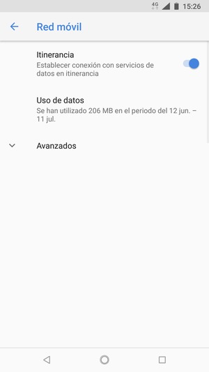 Activar o desactivar Itinerancia