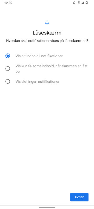 Vælg din foretrukne mulighed og vælg Udfør