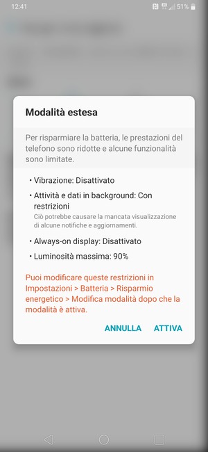 Seleziona ATTIVA