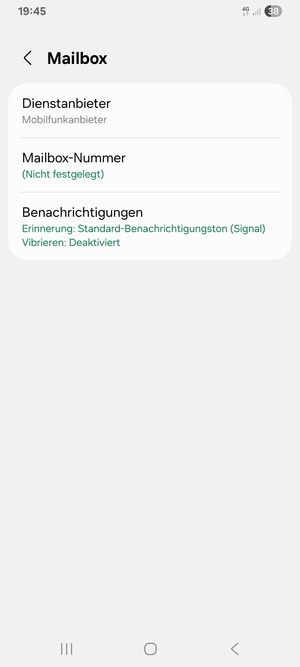 Wählen Sie Mailbox-Nummer