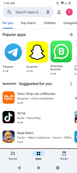 Select the Search bar