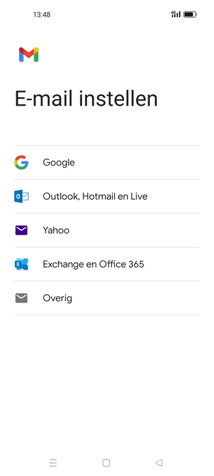 Selecteer Outlook, Hotmail en Live