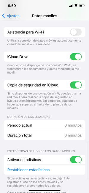 Desplácese hacia abajo y desactive Asistencia para Wi-Fi