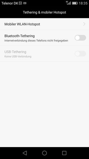 Wählen Sie Mobiler WLAN-Hotspot