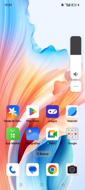 Seleccione Sonido para cambiar al modo de silencio